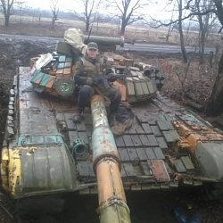 Танк Т-72Б1 "Тигр" ополчения ДНР.АТО 2014.