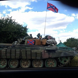 Танк Т-72Б1 "Тигр" ополчения ДНР.АТО 2014.